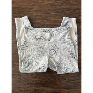 Lululemon Twine White Multi Wunder Under High Rise Crop Legging Size 12